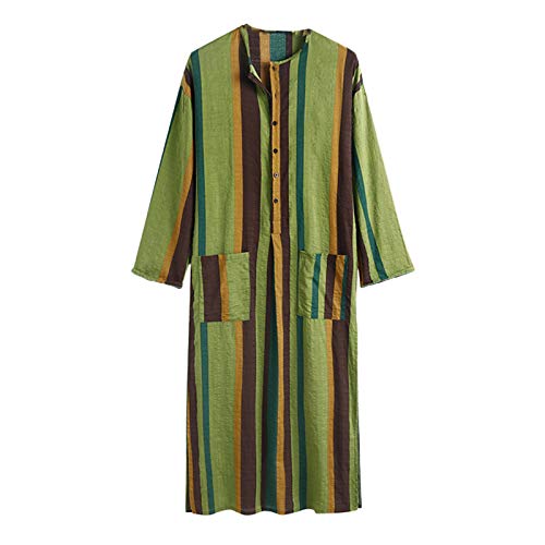 Caftan rayé coloré homme tunique longue ample djellaba arabe
