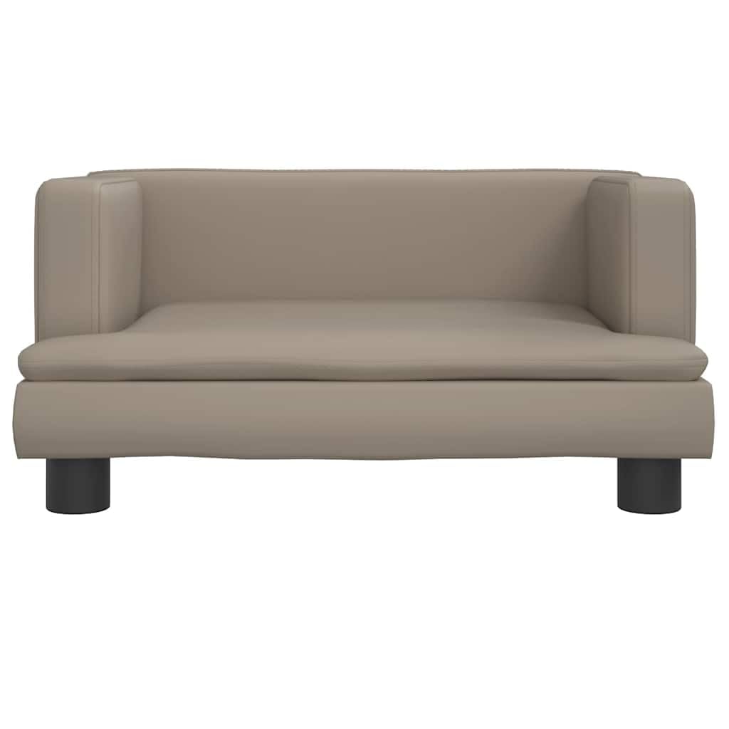 Cuccia per cani, 60 x 40 x 30 cm, in ecopelle con morbida schiuma, fondo antiscivolo, comodo cuscino delicato sulle articolazioni, per cuccioli, anziani, marrone cappuccino
