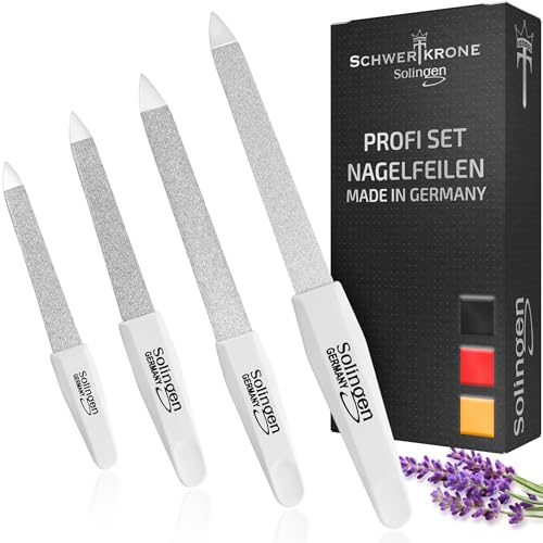 SCHWERTKRONE ® 4er Set Saphir-Nagelfeilen [MADE...