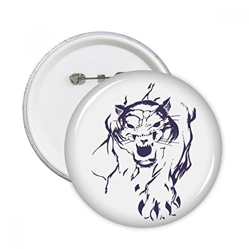 Badge Tiger Roi des animaux sauvages, décoration vêtements pour personnaliser votre style
