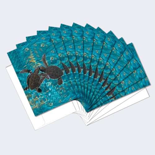 Cartes de voeux tortues marines Tree-Free Greetings EcoNotes lot de 12