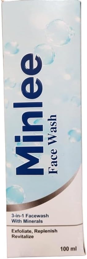 Minle_e 3-in-1 Face Wash with Minerals, Exfoliating & Revitalizing Daily Cleanser for Men & Women, 100ml