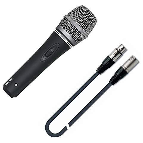 PROEL DM220 xlr Micrófono dinámico cardioide con interruptor on/off y cable XLR 3m Cover