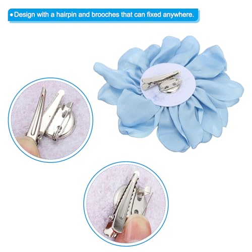 Image of PATIKIL Rose Flower Hair Clips, Fabric Brooch Pins for Women Wedding Party Dance Dress Clothes Accessories Valentine's Day Gifts