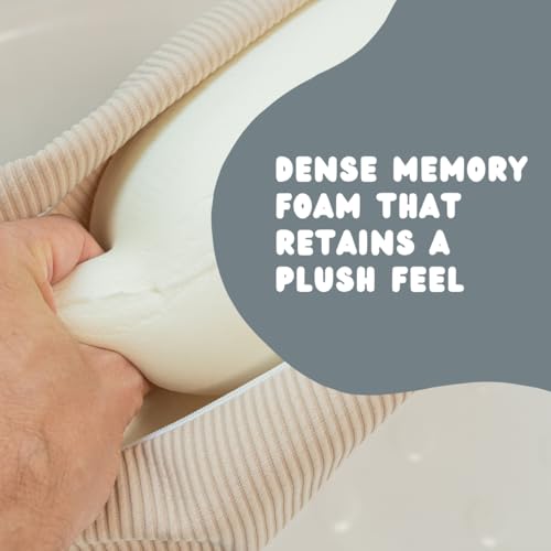 New! Memory Foam Nursing Pillow - Comes with 2 Washable Covers - for Breastfeeding, Bottle Feeding, and Tummy Time - Perfect Support for Baby and Mom Brand - Image 6