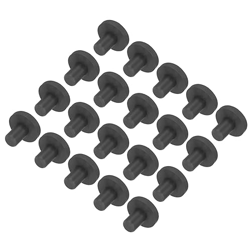 Image of uxcell High Temp Silicone Plug Mount Dia 5mm /0.19 inch T Shaped Solid Rubber Stopper Hole Plugs for Powder Coating Plating Waterproof Plugs Sealing Plugs Black Pack of 20(OD 12mm)
