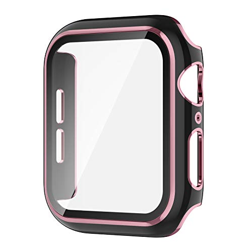Image of Adepoy Case with Tempered Glass Screen Protector, Compatible with Apple Watch Series 3 /2 /1 42mm, All-Around Ultra-Thin Bumper Full Cover Hard PC Protective Case for iWatch Accessories