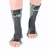 Doc Miller Plantar Fasciitis Compression Socks (Toeless Sleeve), 20–30 mmHg Foot & Ankle Compression Sleeve with Ankle Brace Support for Heel & Arch Pain, Arthritis, Tendonitis & Swelling (1 Pair)