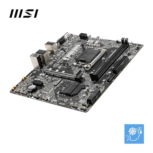 Image of MSI PRO H610M-G Motherboard, Micro-ATX - Supports Intel 12th & 13th Gen Core Processors, LGA 1700 - DDR5 Memory Boost 4800MHz /MAX, PCIe 4.0 x16 Slot, M.2 Gen3 Slot