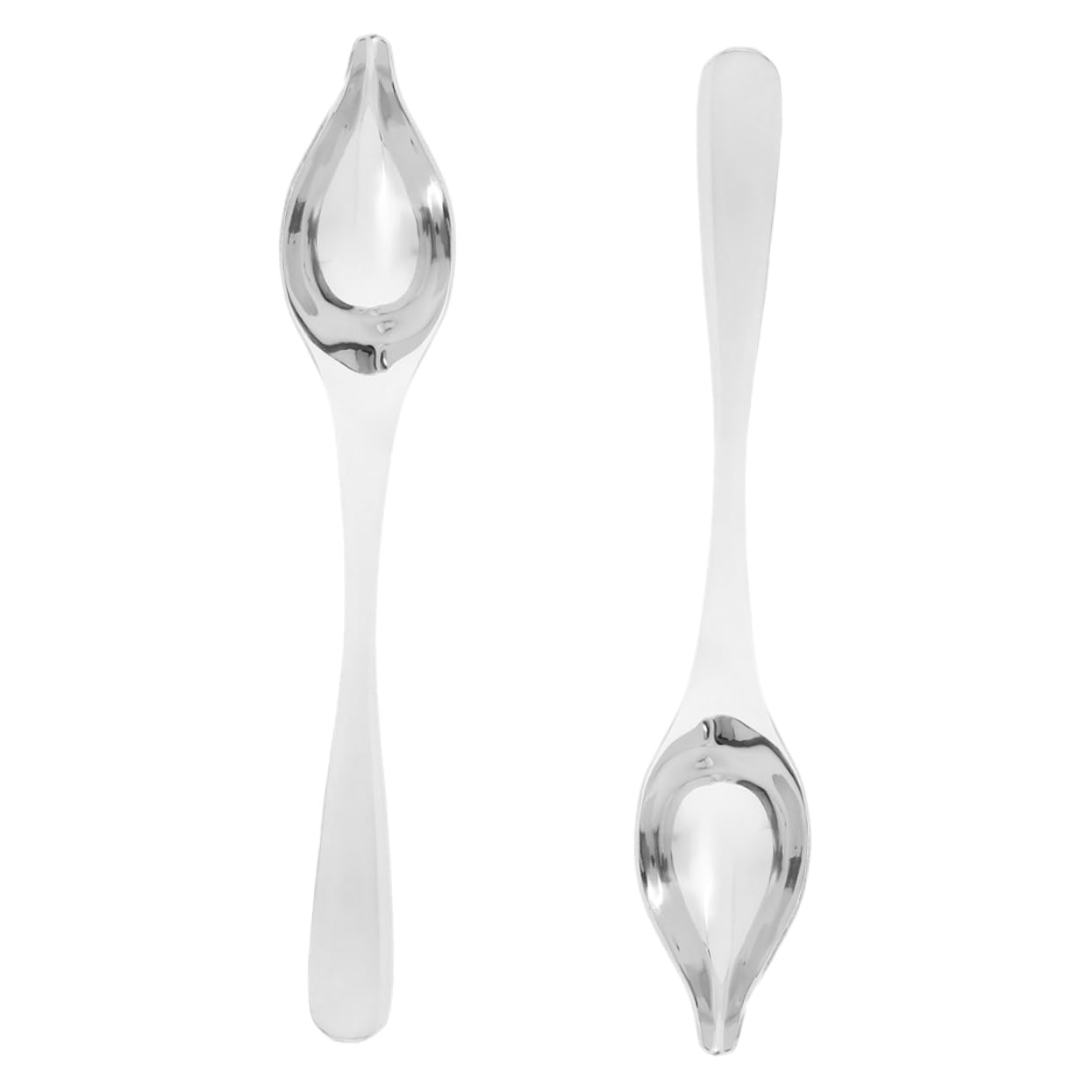PRETYZOOM 2pcs Stainless Steel Tapered Spout Saucier Spoon Culinary Tool for Gravy Sauces Dessert Plating Ergonomic Design for Comfortable Use Precision Control