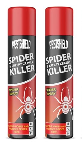 Pestshield 2 x Spider & Creepy Crawly Insect Killer Spider Spray No More Spiders