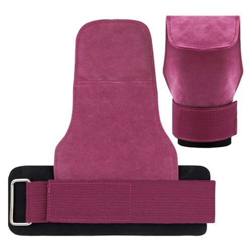 FSJMTQTS Guantes de Gimnasio Protectores de Palma de Cuero Fitness Levantamiento de Pesas Muñequeras Dominadas para Crossfit, Ejercicio(Colour 7)