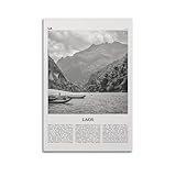 Laos Print Black And White Mountains, Laos Wall Art, Laos 