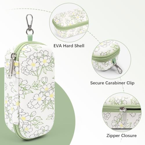 Image of Bukere Double Eyeglasses Case with Adjustable Slots, EVA Hard-shell Travel Dual Glasses Sunglasses Organizer for Men Women