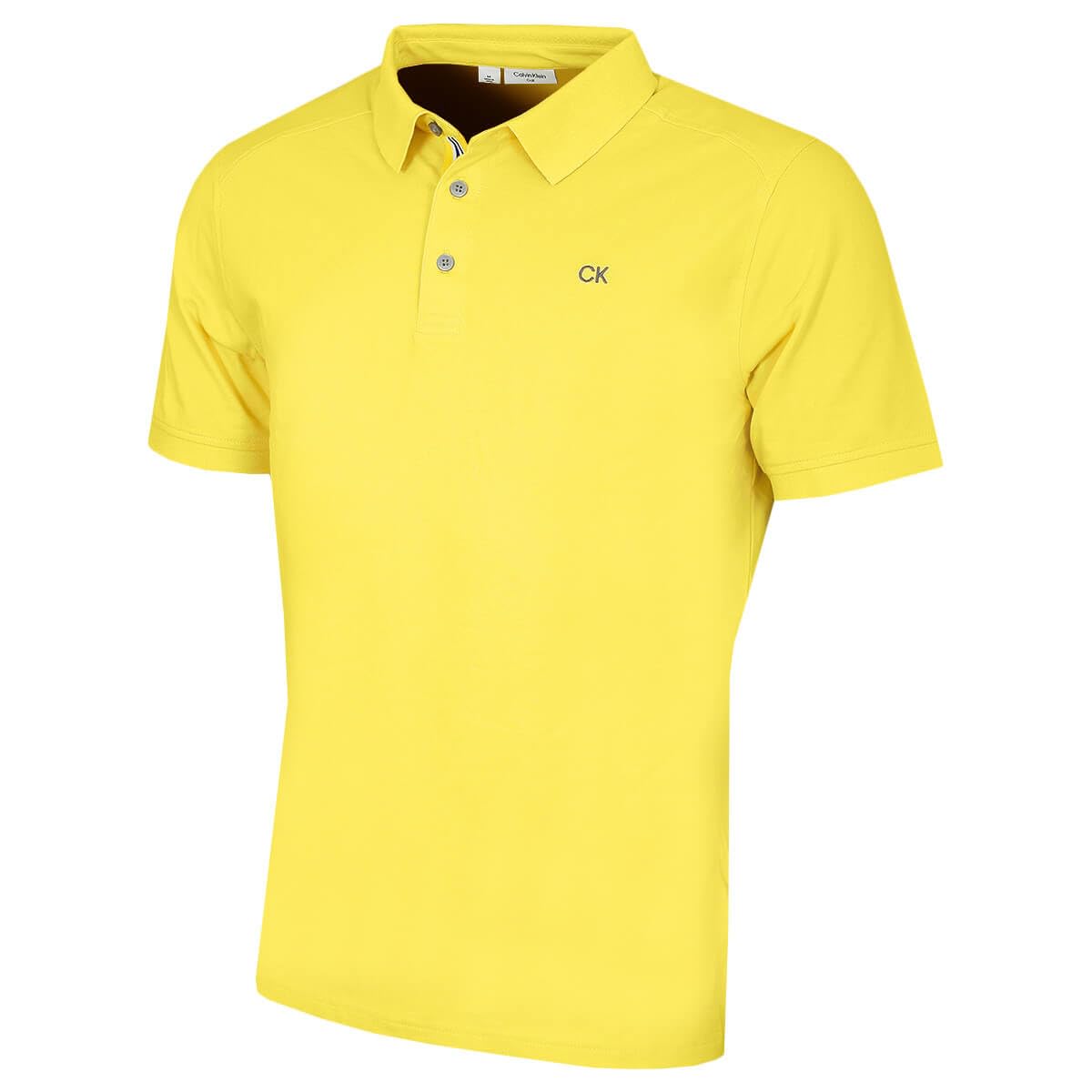 Calvin Klein Mens Campus Sport Polo Shirt - Lemon Sport - XXXXL