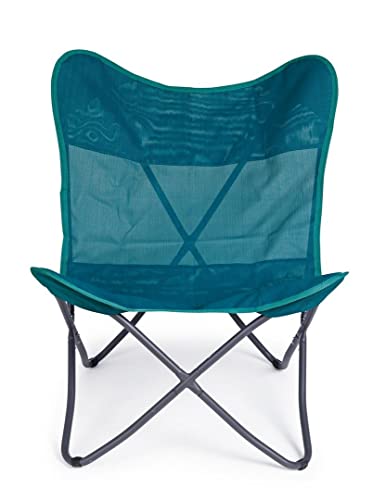 Chaise de plage pliante confortable et compacte avec dossier azur - 4