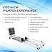 Stamina AeroPilates Precision Series Cushioned Cardio Reformer Resistance Band Foldable Wheeled Pilates Workout Board for Home Gym w/ 2 Videos, White