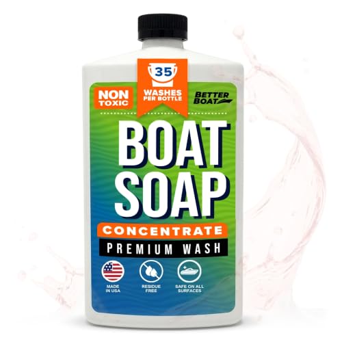 Premium Grade Boat Soap, Marine Concentrate Cleaner, 32 Oz, Wash and Wax | Freshwater and Saltwater...