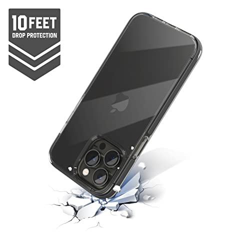 Image of Vaku Luxos Thermoplastic Polyurethane Guard Series For iPhone 14 Pro Case Cover,10 Feet Drop Protection,Shockproof,Scratch Resistant,Slim,Thin Compatible With iPhone 14 Pro Back Cover-Grey
