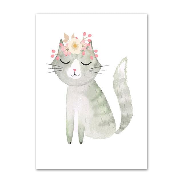 Tableau de chat gris pour créer une ambiance moderne dans votre salon