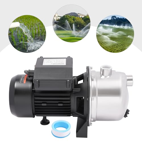 1.6HP Portable Water Transfer Garden Pump Water Pressure Booster Pump for Garden Lawn Irrigation System, Lake Fountain, Water Transfer