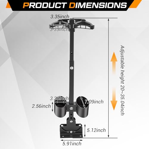 Colingmill UTV Gun Holder UTV Gun Rack, Stand up Equipment Mount Holder Clamps Accessories Compatible with Golf Cart Vertical Floor Mount Truck