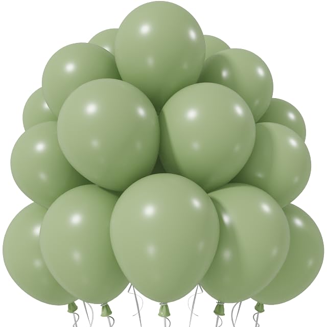 Jobkoo Sage Green Balloons 12 Inch, Eucalyptus Olive Vintage Green Balloon โ image 1
