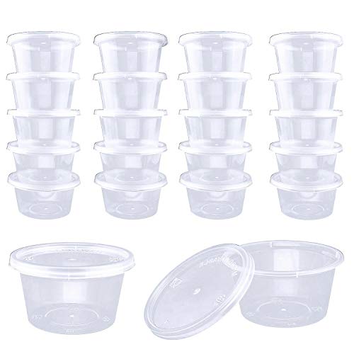 DOMIRE Slime Containers 4 OZ Big Slime Storage Container with Lids for Foam Beads,60Pack