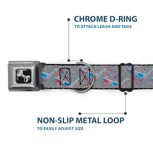 Collier de chien Buckle Down imprimé rétro pour petite taille - 6