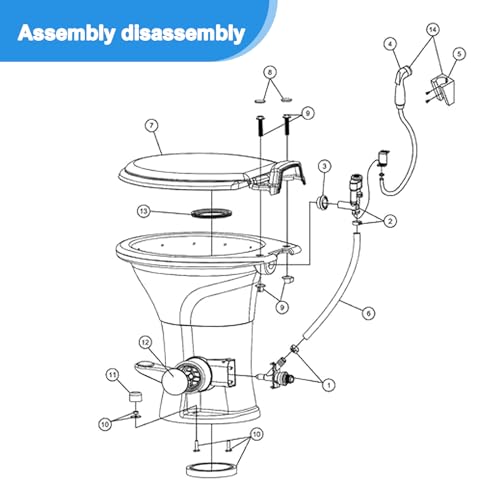 Image of Creative.c 3-Inch Receptacle RV Toilet Flange & Seal for Aqua Magic Style Plus,Style Lite,Style II Residence,RV 3-in-1 Combo Kit Replaces 385345892 34120 12524