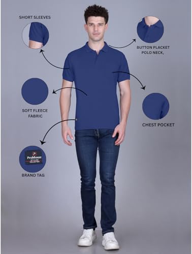 Image of FYLTR Men's Solid Polo | Regular Fit | Casual Polo Shirts for Men