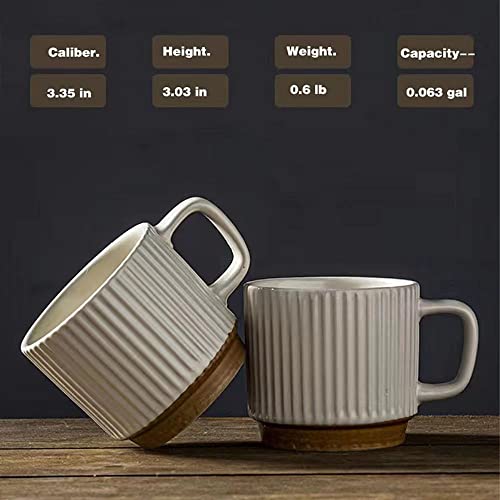 Cawein Ceramic Mug 2Pcs, Ceramic Coffee Cups,Milk Cup, Ceramic Mugs For Home And Office,Microwave Safe Milk Coffee Cup #TOP1