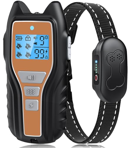 Dog Training Collar with Remote, Waterproof IPX7 E Collar for Dogs, Beep and Vibration Modes, Safe...