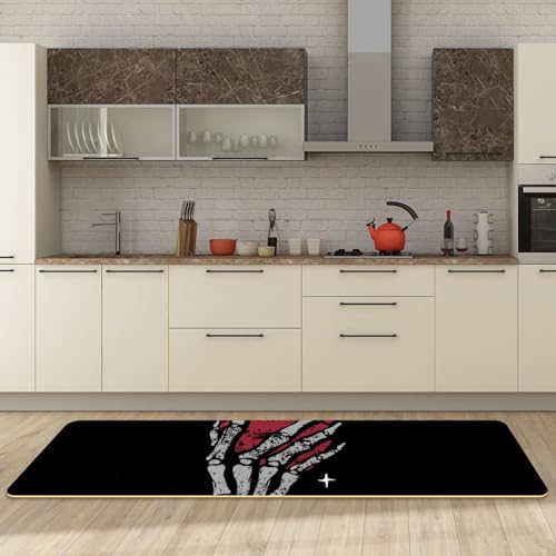 Alfombrillas de cocina antideslizantes con diseño de esqueleto para un hogar único y moderno 6