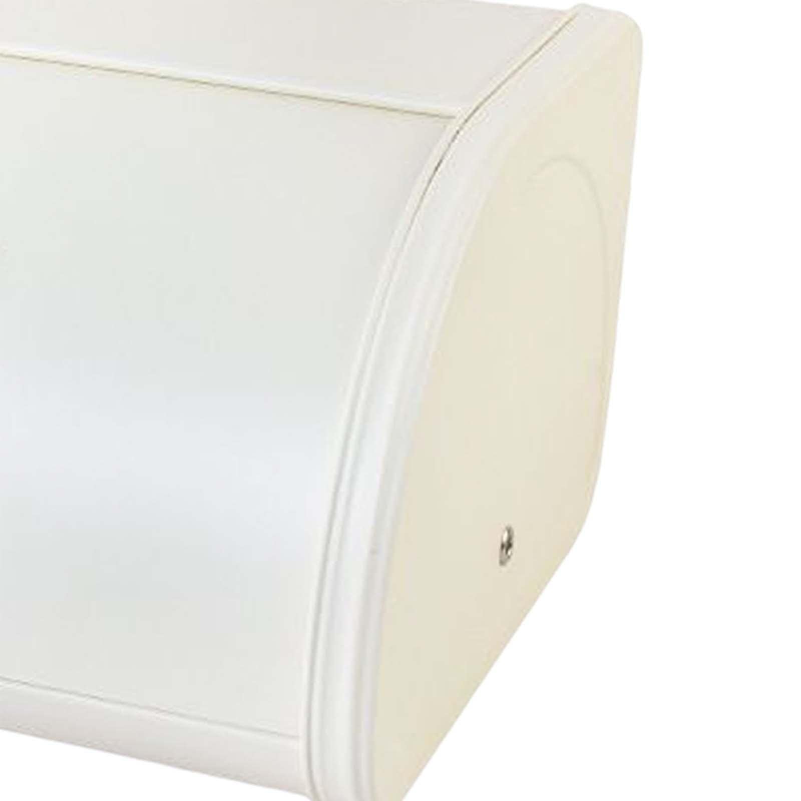 Panera de metal con rollo para el hogar, cafetería o panadería, color negro (blanco)
