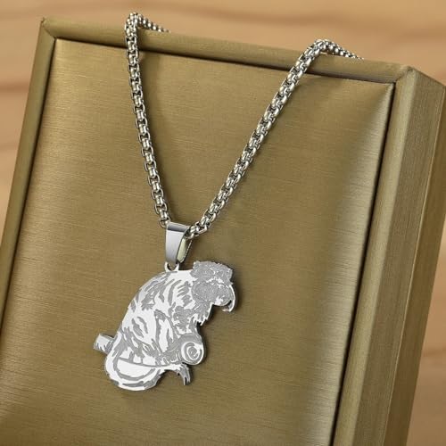 Collier singe en argent sterling 925 de haute joaillerie
