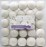 EcoJeannie Wooland Wholesale Bulk Laundry XL Premium Wool Dryer Balls - 100% New Zealand Organic Wool Natural Fabric Softener for Sensitive Skin, Babies (25 Count)