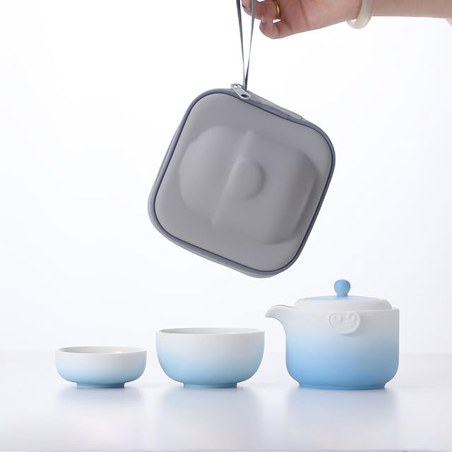 Zestawy naczyń do herbaty na zewnątrz podróżne przenośne zewnętrzne kempingowe ceramiczne narzędzia do parzenia herbaty kung fu gradient czajniczek herbata miłośnicy kultury prezenty