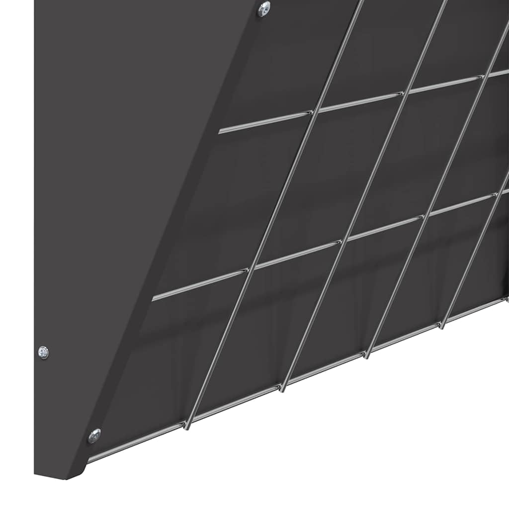 Wiszący stojak na siano czarny 61 x 33 x 66 cm | Wytrzymała konstrukcja stalowa, pojemność 5 kg, do użytku wewnątrz i na zewnątrz, łatwa konserwacja