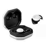 SQRMINI Mini Headphones Ear Buds, Wireless Bluetooth Earbuds for Small Ear Canals, Sleep Earbuds Noise Isolating, Invisible Earphone for iPhone PC Laptop Tablets Sports(WhiteBlack)