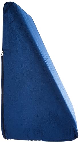 Amazon Basics Memory Foam Wedge Pillow for Neck & Back Pain Relief, Blue, One Size - Image 2
