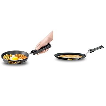 Hawkins - L01 Futura Hard Anodised Frying Pan, 18cm and Futura Non-Stick Flat Tawa, 26cm (Q46)