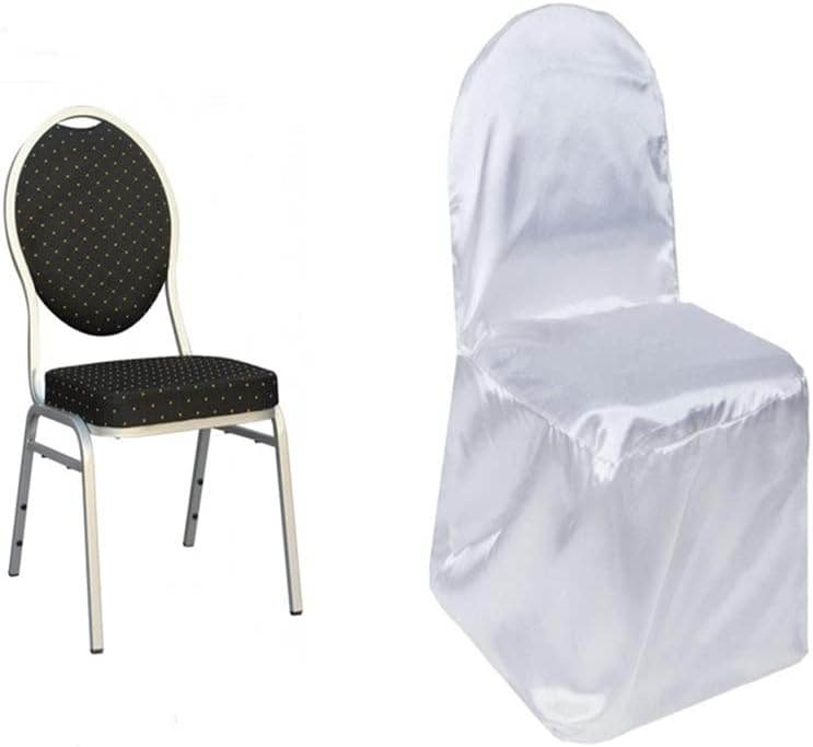 Miniatura 3 de Efavormart - 30 fundas para sillas de banquete de satén blanco brillante, fundas reutilizables y elegantes para sillas