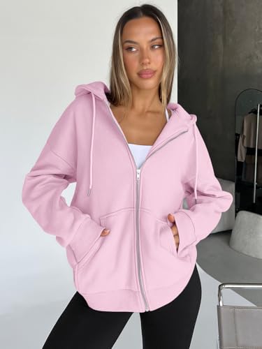 Image of Trendy Queen Womens Oversized Zip Up Hoodies Y2K Fall Sweatshirts 2026