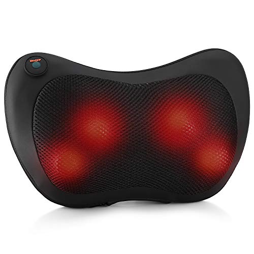 Massage Pillow, Shoulder Massager, Deep Tissue Shiatsu Neck and Back Massager for Pain Relief with Heat - for Neck, Shoulders, Upper and Lower Back, Legs