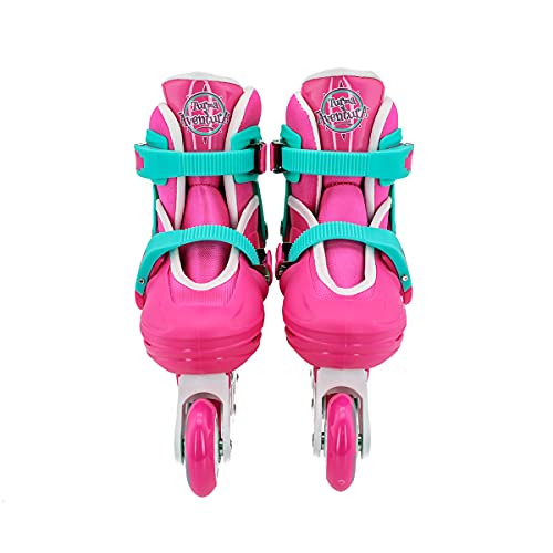 Patins Kit Inline Rosa - Ajustável 34 á 37 - Unitoys