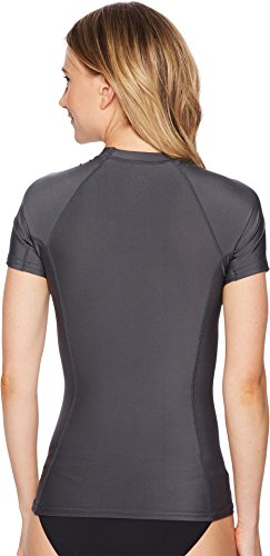 O'Neill Women's Basic Skins UPF 50+ Short Sleeve Rash Guard, Graphite, L