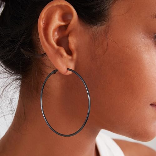 Image of Gacimy Gold Hoop Earrings for Women, 14K Gold Plated Thin Hoops
