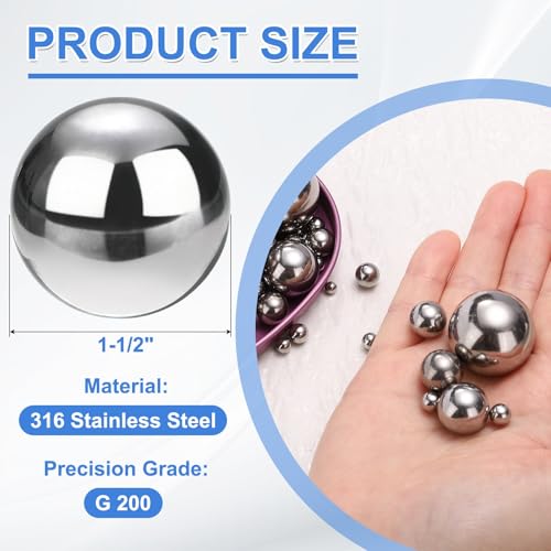 Bolas de rodamiento de 1-1/2 en acero 304 sólidas para automoción y proyectos diy 2