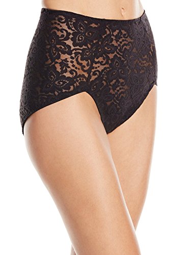 Bali Lace 'N Smooth Brief, Black, XX-Large